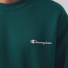 Blusão de Moletom Champion Crewnek Athletic Mini Script Masculino - Foto 5