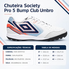 Chuteira Society Adulto Pro 5 Bump Club - Foto 8