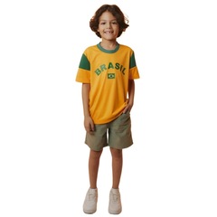 Camisa do Brasil Dengo Braziline Infantil - Foto 1