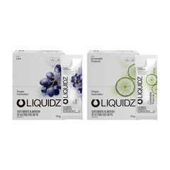 Eletrólitos Zero Açúcares LIQUIDZ - Uva | Limonada Tropical - Kit 2 Caixas c/14 Sachês - Foto 1