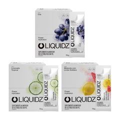 Eletrólitos Zero Açúcares LIQUIDZ - 3 Sabores - Kit 3 Caixas c/14 Sachês - Foto 1