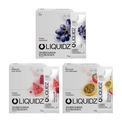 Eletrólitos Zero Açúcares LIQUIDZ - 3 Sabores - Kit 3 Caixas c/14 Sachês - Foto 1