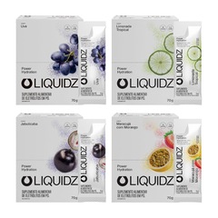 Eletrólitos Zero Açúcares LIQUIDZ - 4 Sabores - Kit 4 Caixas c/14 Sachês - Foto 1