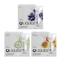 Eletrólitos Zero Açúcares LIQUIDZ - 3 Sabores - Kit 3 Caixas c/14 Sachês - Foto 1
