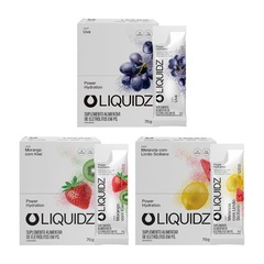 Eletrólitos Zero Açúcares LIQUIDZ - 3 Sabores - Kit 3 Caixas c/14 Sachês - Foto 1