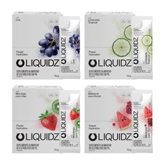 Eletrólitos Zero Açúcares LIQUIDZ - 4 Sabores - Kit 4 Caixas c/14 Sachês - Foto 1