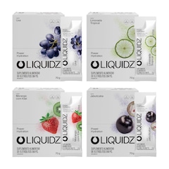 Eletrólitos Zero Açúcares LIQUIDZ - 4 Sabores - Kit 4 Caixas c/14 Sachês - Foto 1