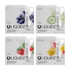 Eletrólitos Zero Açúcares LIQUIDZ - 4 Sabores - Kit 4 Caixas c/14 Sachês - Foto 1
