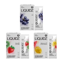 Eletrólitos Zero Açúcares LIQUIDZ - 3 Sabores - Kit 3 Caixas c/6 Sachês - Foto 1