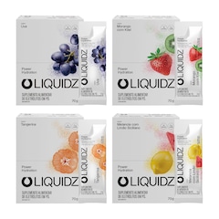 Eletrólitos Zero Açúcares LIQUIDZ - 4 Sabores - Kit 4 Caixas c/14 Sachês - Foto 1