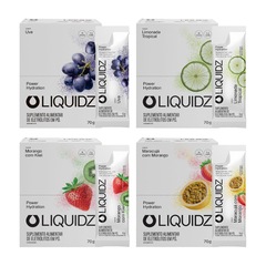 Eletrólitos Zero Açúcares LIQUIDZ - 4 Sabores - Kit 4 Caixas c/14 Sachês - Foto 1
