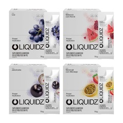 Eletrólitos Zero Açúcares LIQUIDZ - 4 Sabores - Kit 4 Caixas c/14 Sachês - Foto 1