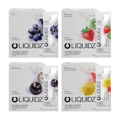 Eletrólitos Zero Açúcares LIQUIDZ - 4 Sabores - Kit 4 Caixas c/14 Sachês - Foto 1