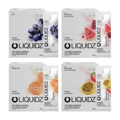 Eletrólitos Zero Açúcares LIQUIDZ - 4 Sabores - Kit 4 Caixas c/14 Sachês - Foto 1