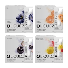 Eletrólitos Zero Açúcares LIQUIDZ - 4 Sabores - Kit 4 Caixas c/14 Sachês - Foto 1