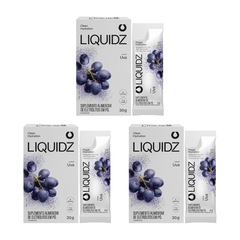 Eletrólitos Zero Açúcares LIQUIDZ - Uva - Kit 3 Caixas c/6 Sachês - Foto 1