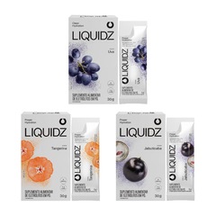 Eletrólitos Zero Açúcares LIQUIDZ - 3 Sabores - Kit 3 Caixas c/6 Sachês - Foto 1