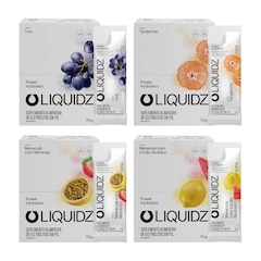 Eletrólitos Zero Açúcares LIQUIDZ - 4 Sabores - Kit 4 Caixas c/14 Sachês - Foto 1