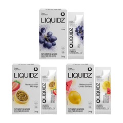 Eletrólitos Zero Açúcares LIQUIDZ - 3 Sabores - Kit 3 Caixas c/6 Sachês - Foto 1