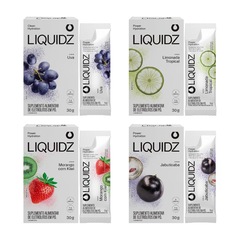 Eletrólitos Zero Açúcares LIQUIDZ - 4 Sabores - Kit 4 Caixas c/6 Sachês - Foto 1