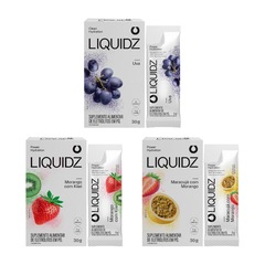 Eletrólitos Zero Açúcares LIQUIDZ - 3 Sabores - Kit 3 Caixas c/6 Sachês - Foto 1