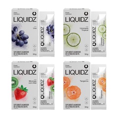Eletrólitos Zero Açúcares LIQUIDZ - 4 Sabores - Kit 4 Caixas c/6 Sachês - Foto 1