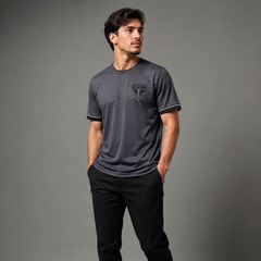Camisa do São Paulo Faísca Grafite Braziline - Masculina - Foto 2