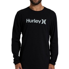 Camiseta Manga Longa Hurley O&O Solid WT26 Masculina - Foto 1