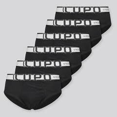 Kit 6 Cuecas Lupo Slip com Elastano Adulto - Foto 1