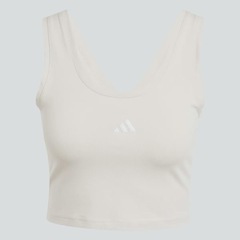 Camiseta Regata Cropped adidas Slim Essentials Feminina - Foto 6