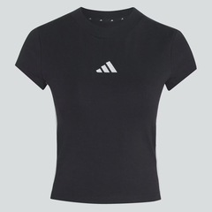 Camiseta Baby Look adidas Essentials 3 Stripes Feminina - Foto 6