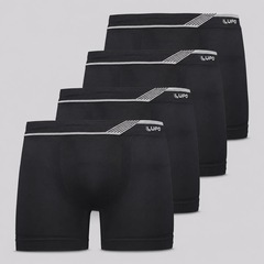 Kit 4 Cuecas Boxer Lupo Microfibra Sem Costura Adulto - Foto 1