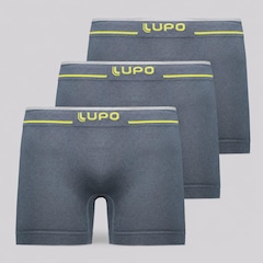 Kit 3 Cuecas Boxer Lupo Microfibra Sem Costura Adulto - Foto 1