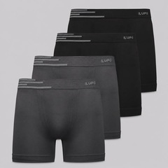 Kit 4 Cuecas Boxer Lupo Microfibra Sem Costura Adulto - Foto 1