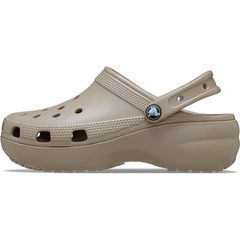Sandália Feminino Crocs Classic Platform Clog TAUPE - Foto 3