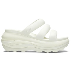 Sandália Feminino Crocs Classic Mega Crush Triple Strap Chalk - Foto 1