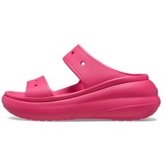 Sandália Crocs Classic Crush Platform Sandal Dragon Fruit - Unissex - Foto 3