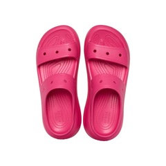 Sandália Crocs Classic Crush Platform Sandal Dragon Fruit - Unissex - Foto 5