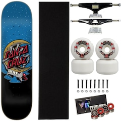 Skate Santa Cruz Montado 8.0 Caveira Stick 139mm Next 57mm - Foto 1