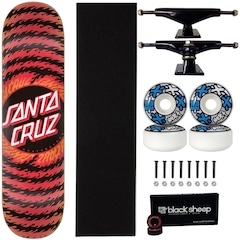 Skate Santa Cruz Flame Montado 8.0 Alta Resistencia Next 53 - Foto 1