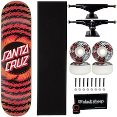 Skate Santa Cruz Flame Montado 8.0 Alta Resistencia Next 53 - Foto 1