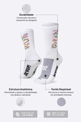 Kit 2 Pares de Meia Hupi Run Semi Compressiva - Unissex - Foto 6