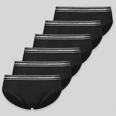 Kit Cueca Slip Lupo Algodão com Elastano Masculino - 6 Unidades - Foto 1