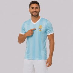 Camisa Uruguai Retrô 1990 Dry 9 Francescoli Masculina - Foto 4