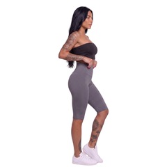 Conjunto Esportivo Top Tube Faixa e Bermudão Vekyo Feminino - Foto 2
