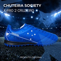 Chuteira Society Adulto OXN X-Pro 2 Cruzeiro - Foto 7