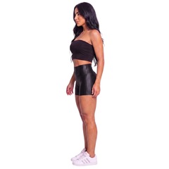 Conjunto Esportivo Fitness Top Tube Faixa e Short New Zig Vekyo Feminino - Foto 2
