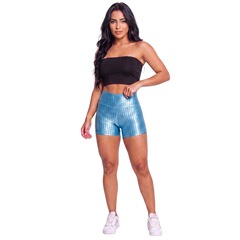 Conjunto Esportivo Fitness Top Tube Faixa e Short New Zig Vekyo Feminino - Foto 1