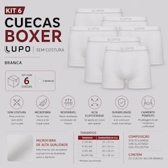 Kit Cueca Boxer Lupo Microfibra sem Costura - 6 Unidades - Foto 2
