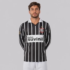 Camisa do Corinthians Retrô Suvinil Manga Longa Masculina - Foto 2
